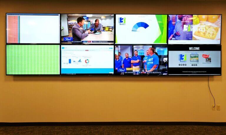Three Square Market Video wall