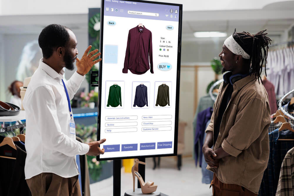 people look clothing kiosk service