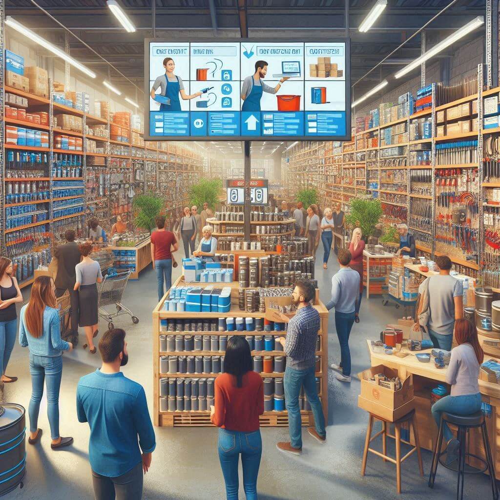 store with digital screen