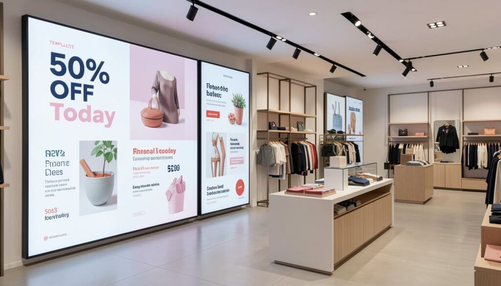 Retail Store Digital Promotion Screens 